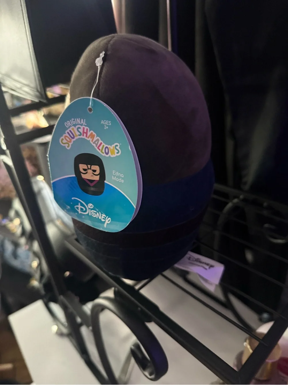 Disney Squishmallows Black Edna Mode plush Toy - Kid-Friendly Character Cushion